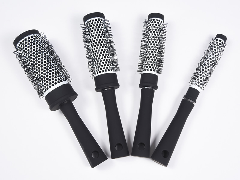 Runde Salon-Haarbürste aus thermischem Keramik-Aluminiumrohr