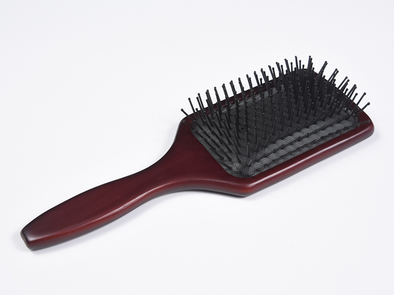 Große Massage-Haarbürste aus Bambusholz