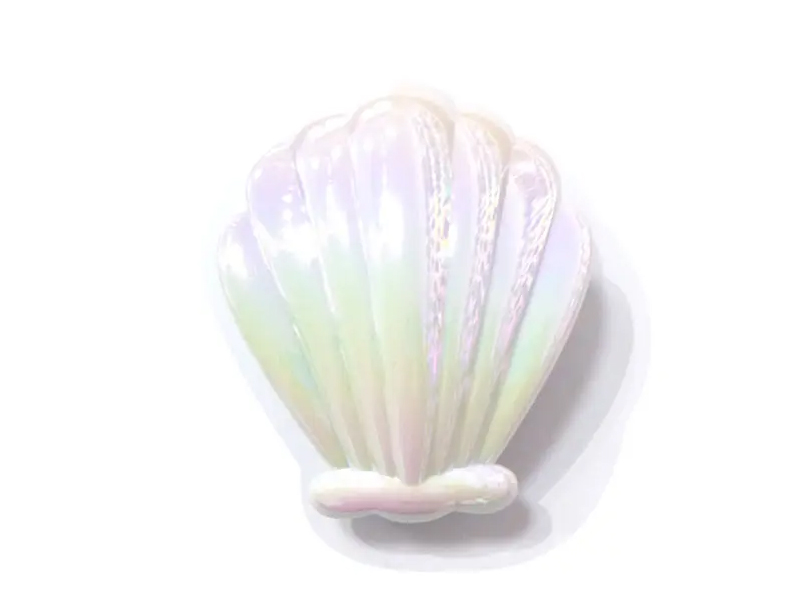Muschelförmige, galvanisierte Mini-Entwirrungsbürste für Kinderhaare