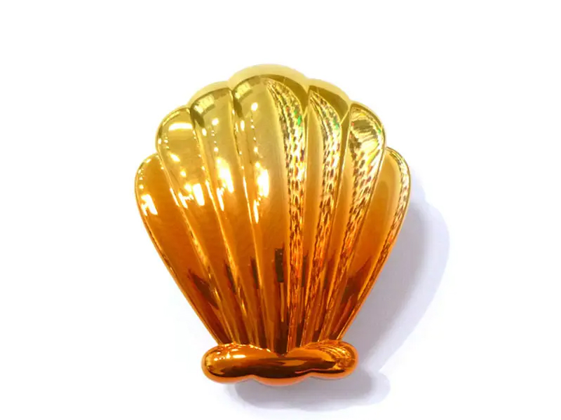 Muschelförmige, galvanisierte Mini-Entwirrungsbürste für Kinderhaare