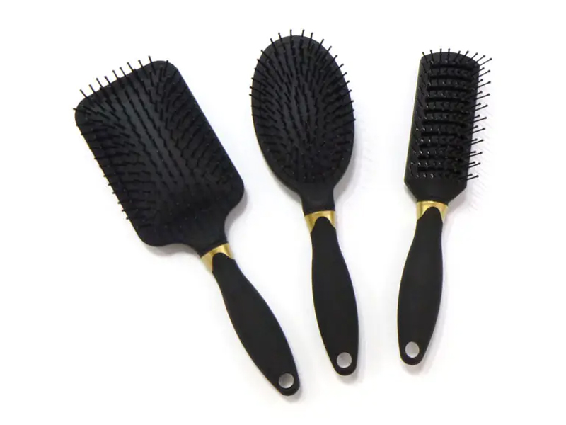 Gummibeschichtetes Haarbürsten-Set zum Entwirren