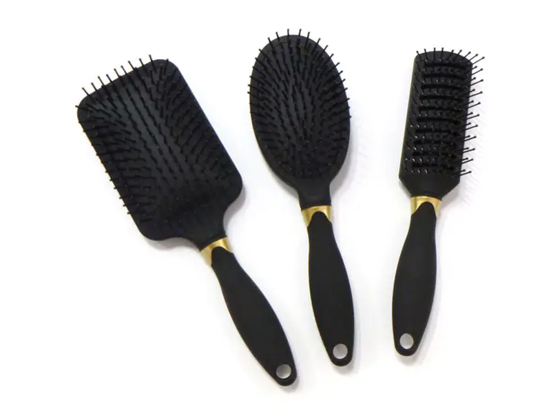 Gummibeschichtetes Haarbürsten-Set zum Entwirren