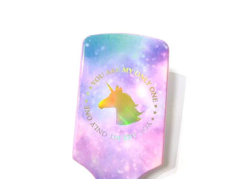 Sparkle Unicorns Bunte Kunststoff-Haarbürste