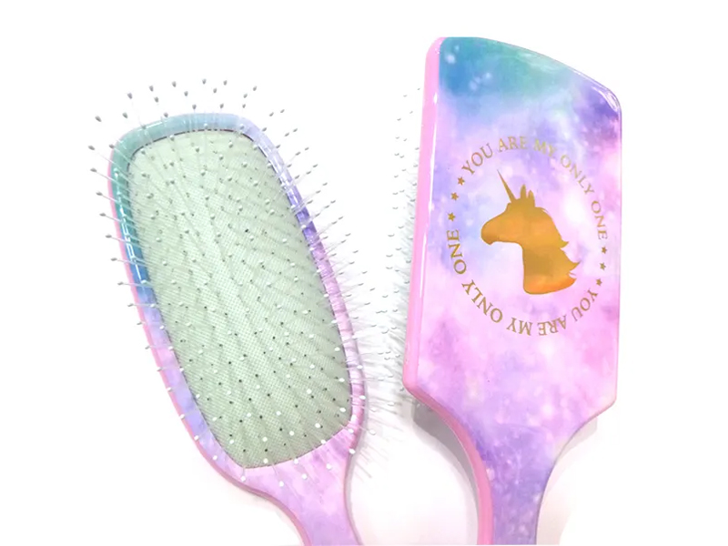 Sparkle Unicorns Bunte Kunststoff-Haarbürste