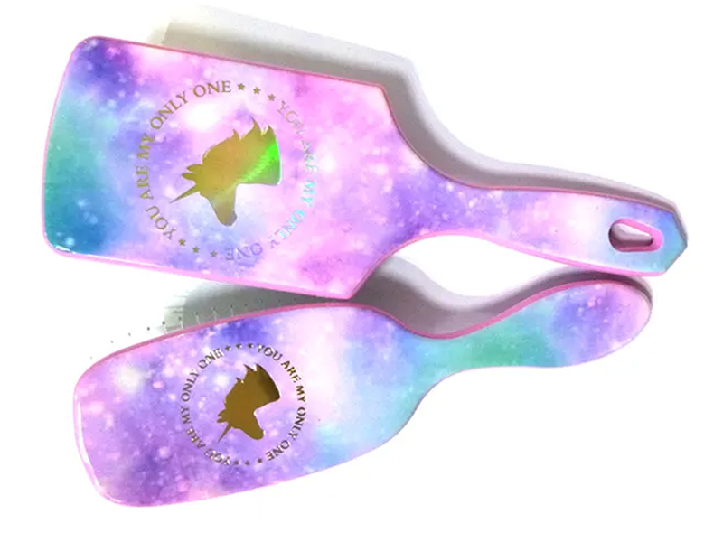 Sparkle Unicorns Bunte Kunststoff-Haarbürste