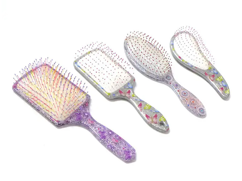 Mini-Soft-Touch-Haarbürste zum Entwirren von Haaren aus Kunststoff