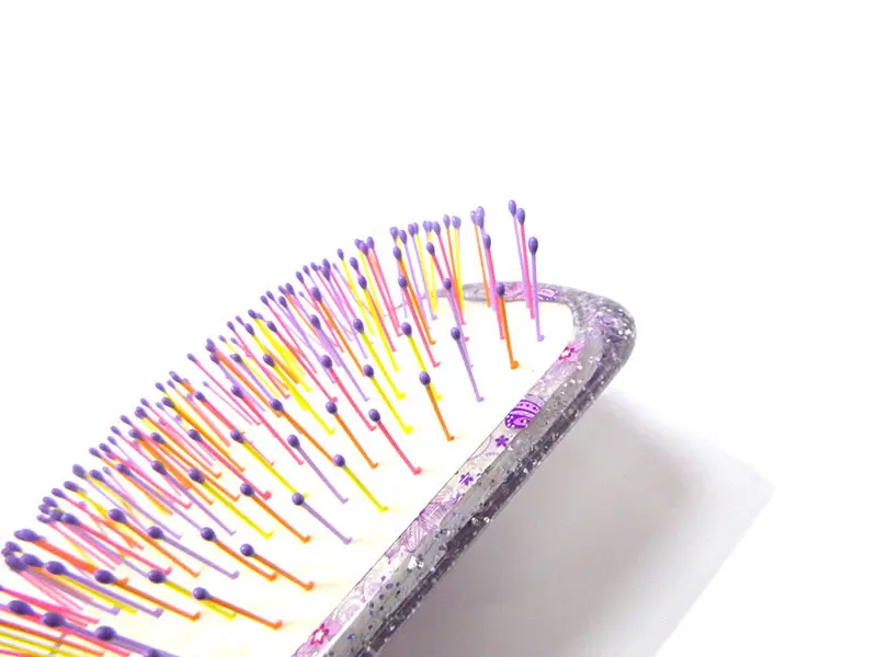 Mini-Soft-Touch-Haarbürste zum Entwirren von Haaren aus Kunststoff
