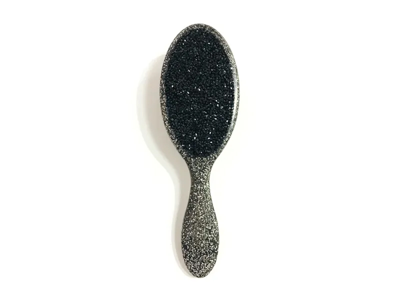 Jewelry Bling ovale Haarbürste aus Kunststoff mit Griff